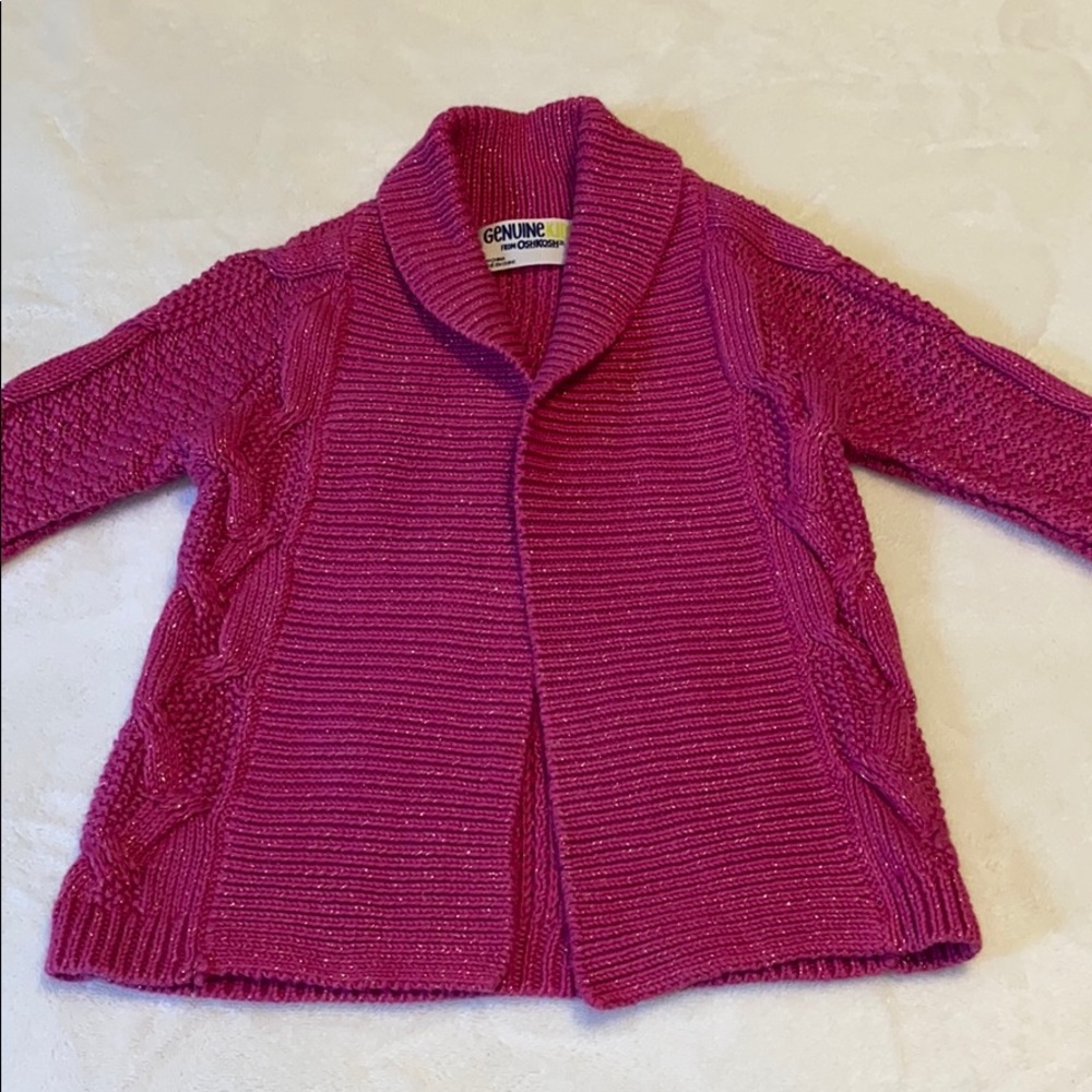 Pink/gold shimmer cardigan